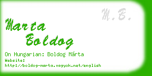 marta boldog business card